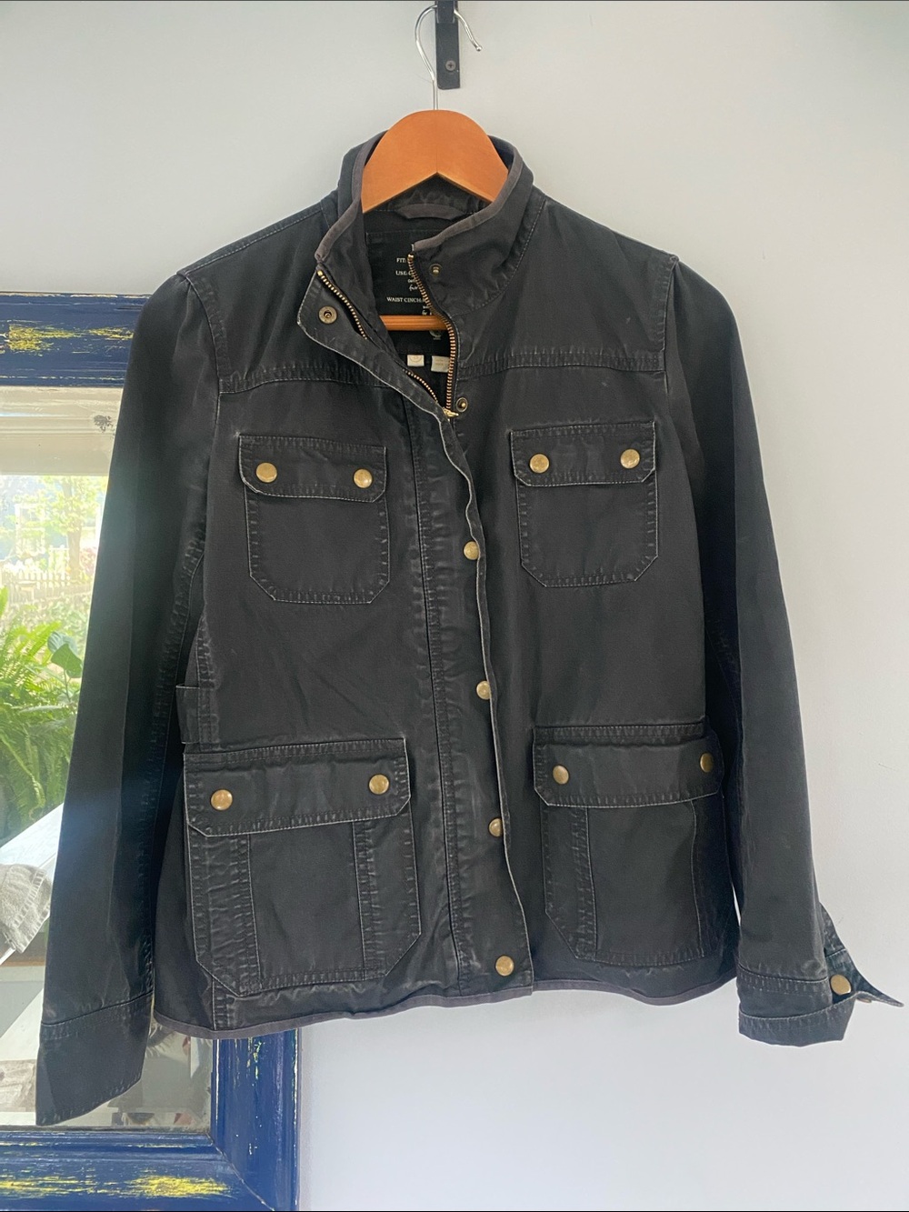 J. Crew washed black Relaxed Boyfriend Field Jacket